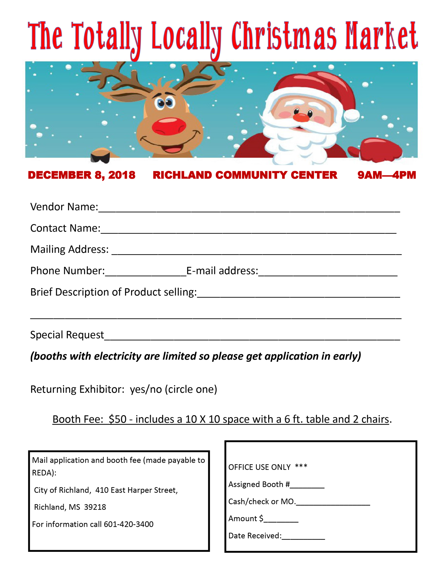 2022 Christmas Marketplace December 8 Vendors Form Pritchard Community Save The Date - The Totally Locally Christmas Market - Richland Ms