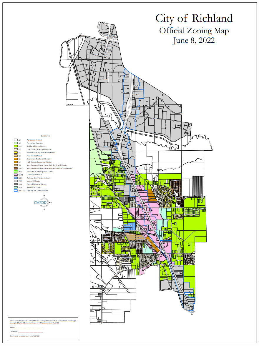 ZoningMap6.20221 Richland MS